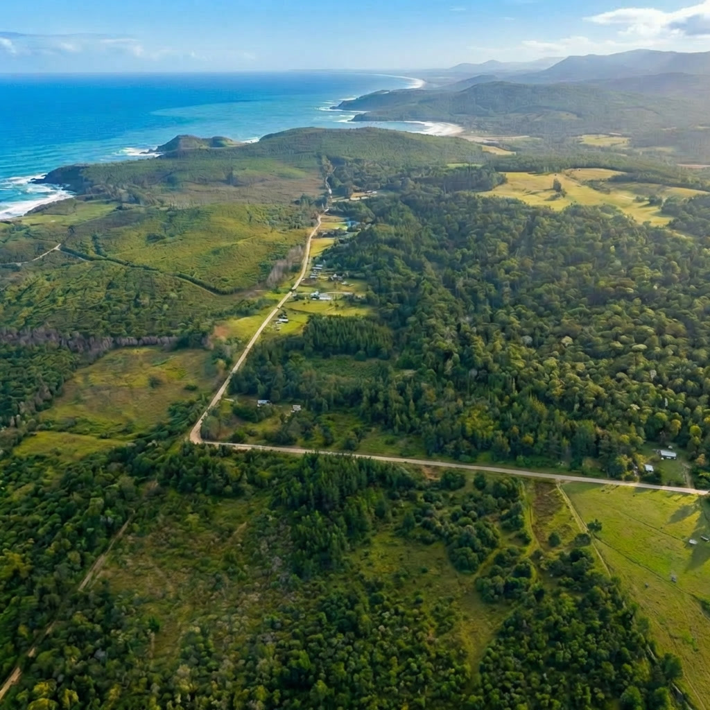 Aerial — Nature's Valley, Garden Route coastline
